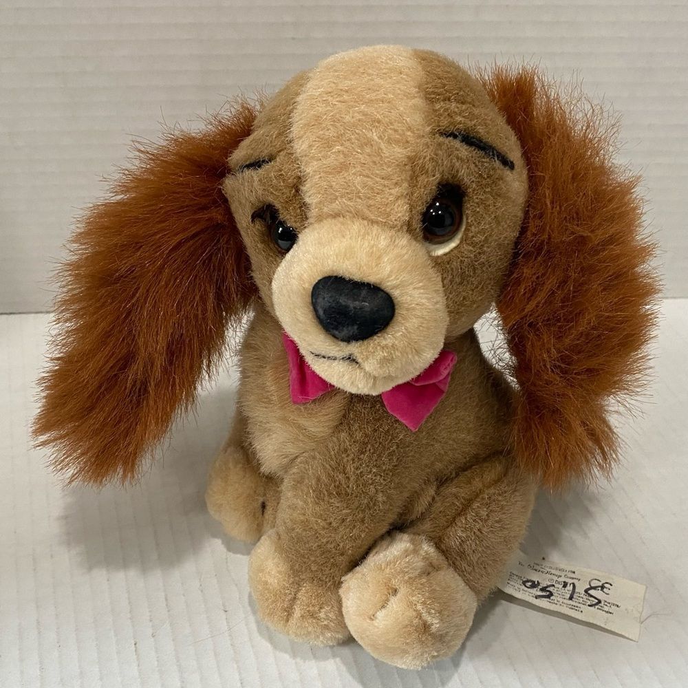 Disney Lady and the Tramp Plush Stuffed Animal Lovey Dog 7 Inches Tall Lovey